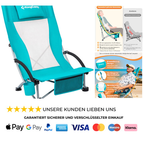 Kingcamp strandstuhl faltbar - strandstuhl,